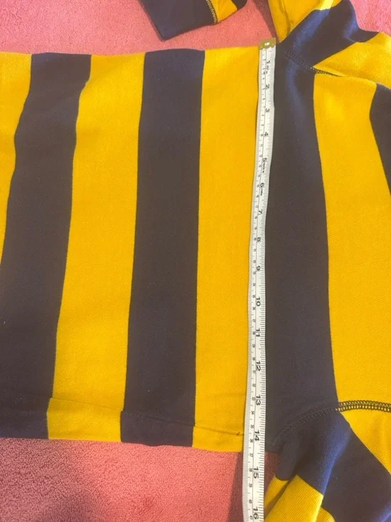 Gymboree Yellow and Black Striped Hooded Henley Long-Sleeve Tee - Picture 6 of 11